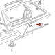 Einsteckmutter Nummernschildbefestigung VW Golf, VW Scirocco, 321813998A