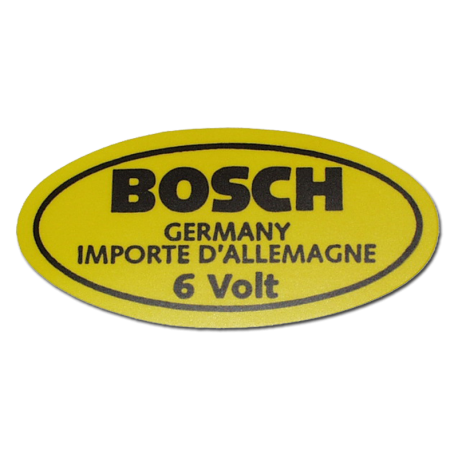 Aufkleber BOSCH 6 Volt, VW T1, Karmann Ghia, Zündspule, AC853951
