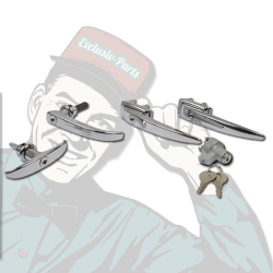 Schließgarnitur VW T1, 211898002, 211837205D, 221837206, 211829231A, 211841635B, 211905811C, 221841631E, 221841631C