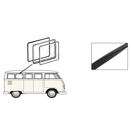 Dichtung Ausstellfenster/ Rahmen, VW T1, seitlich, 221847131A