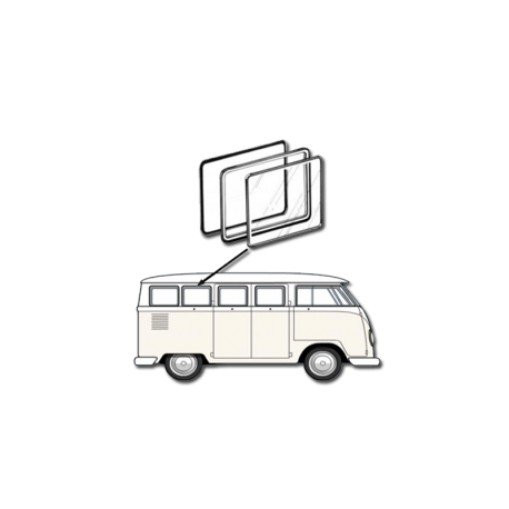 Dichtung Ausstellfensterrahmen / Scheibe, VW T1, seitlich, 221845325B
