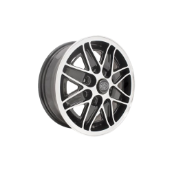 Cosmo Alufelge, 5.5x15, schwarz, poliert VW Käfer, VW T1, T2, EMPI