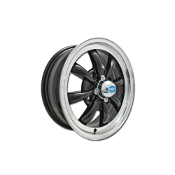 Empi GT 8 Alufelge, 5.5x15, schwarz, poliert VW Käfer, VW T1, VW T2