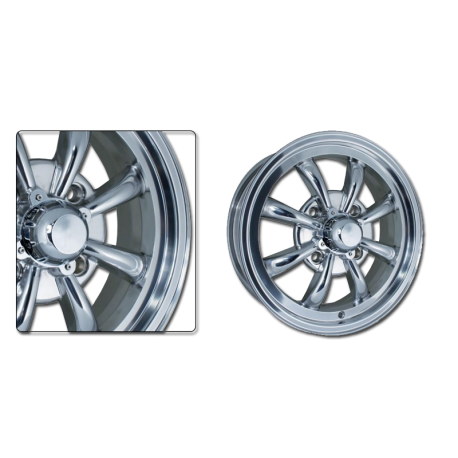 Empi GT 8 Alufelge, 5.5x15, poliert VW Käfer, VW T1, VW T2
