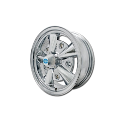 Alufelge 5-Speiche, 5.5x15, chrom, EMPI, VW Käfer, VW T1, 5-Spoke