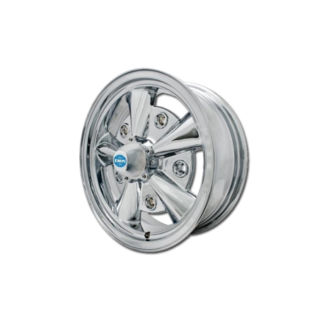 Alufelge 5-Speiche, 5.5x15, chrom, EMPI, VW Käfer, VW T1, 5-Spoke