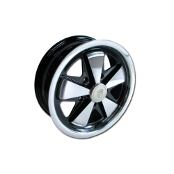 Alufelge "Fuchs", 5.5x15, schwarz, Porsche 911, VW Käfer, VW T1, EMPI