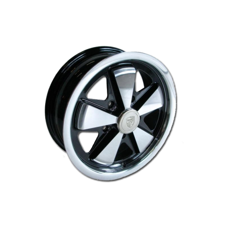 Alufelge "Fuchs", 4.5x15, schwarz, Porsche 911, VW Käfer, VW T1, EMPI