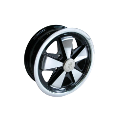 Alufelge "Fuchs", 5.5x15, schwarz, Porsche 911, VW T2, VW T3, EMPI