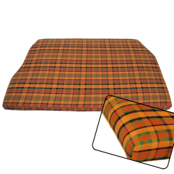 Matratzenbezug VW T2, orange, gelb/grün kariert, Westfalia