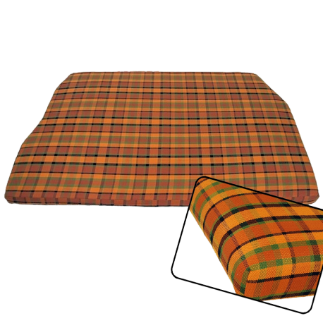 Matratzenbezug VW T2, orange, gelb/grün kariert, Westfalia