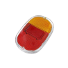 Rückleuchtenglas VW T1, VW T2, VW Kübel, rot, orange, 08/61 -
