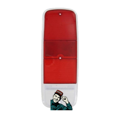 Rückleuchtenglas VW T2, rot/weiß -, 211945241R