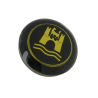 Hupenknopf VW Käfer, Karmann Ghia, schwarz/gold, 113415669BG