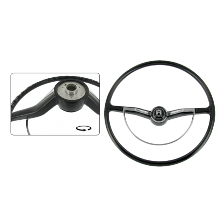 Lenkrad VW Käfer, Karmann Ghia, schwarz, 113415651, 113415651AB