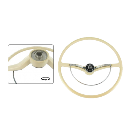 Lenkrad VW Käfer, Karmann Ghia, beige, 113415651, 113415651AB