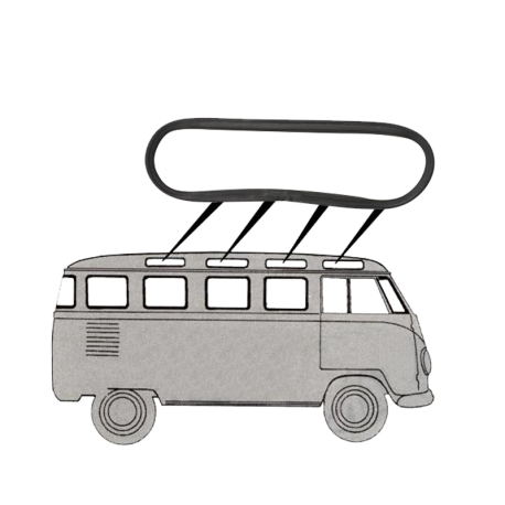 Scheibendichtung Dachscheibe VW T1, 241845621