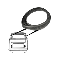 Scheibendichtung VW T1, Eckscheibe, hinten, Samba, 241845421