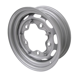 Stahlfelge Porsche 356, VW Käfer, Karmann Ghia, VW T1, 5,5x15, ET15, silber